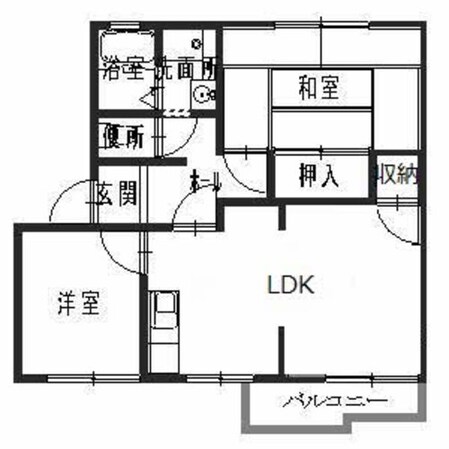 コーポ向陽台の物件間取画像